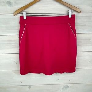 NEW Dunning Dahlia Red Golf Skort Athletic Skirt